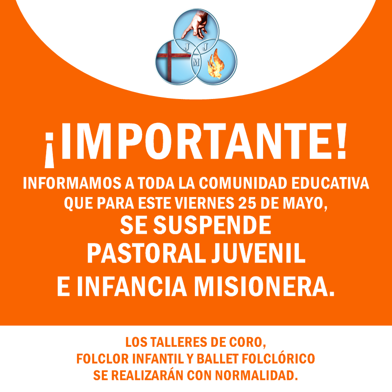 INFORMACIÓN IMPORTANTE SOBRE LOS TALLERES EXTRA-PROGRAMÁTICOS DEL VIERNES 25 – 24 DE MAYO DE 2018.