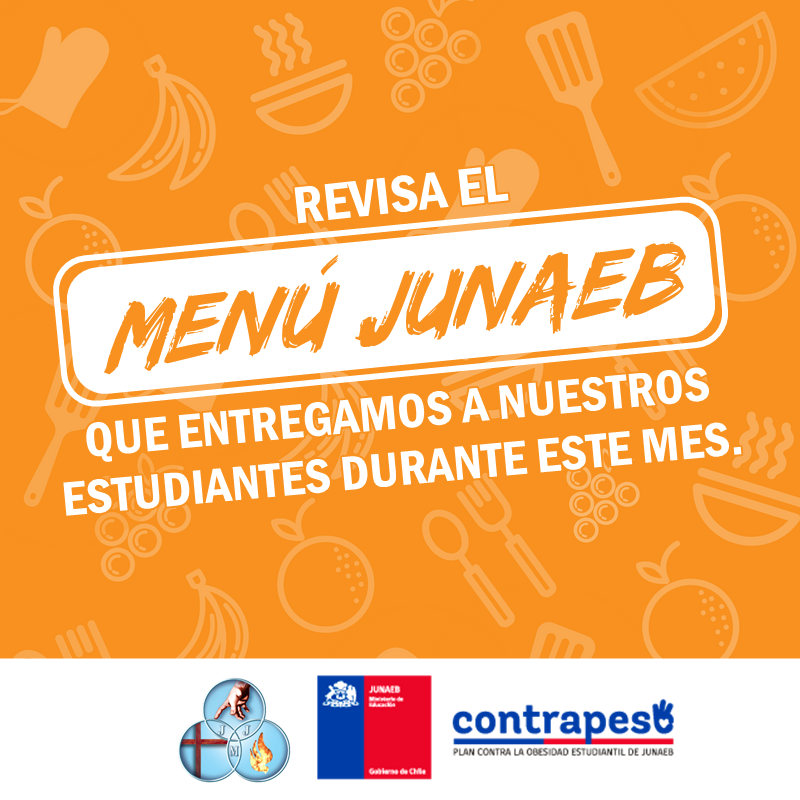 MENÚ JUNAEB MES DE AGOSTO 2018