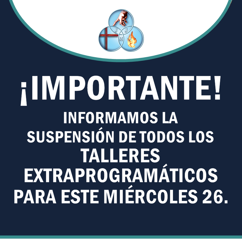 INFORMACIÓN IMPORTANTE TALLERES DEL MIÉRCOLES 26