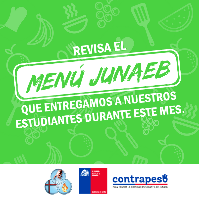 MENÚ JUNAEB MES DE OCTUBRE – 03 DE OCTUBRE DE 2018
