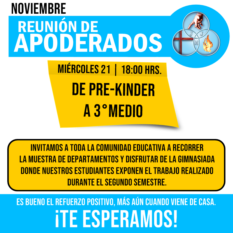 REUNIÓN DE APODERADOS MES DE NOVIEMBRE