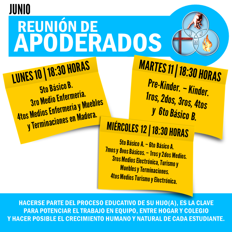 REUNIONES DE APODERADO MES DE JUNIO