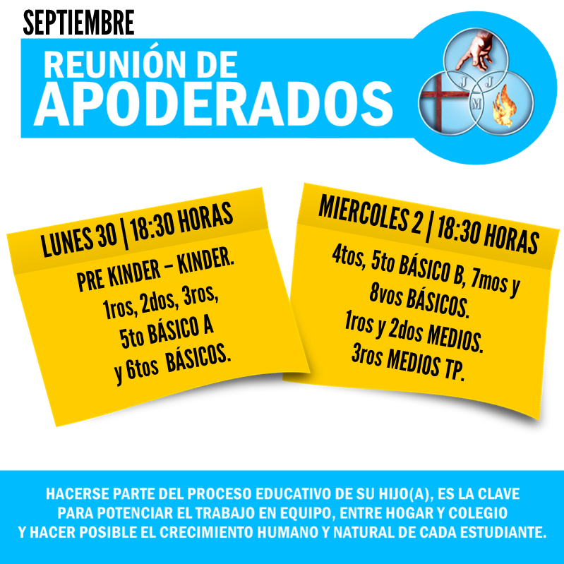 REUNIONES DE APODERADO MES DE SEPTIEMBRE