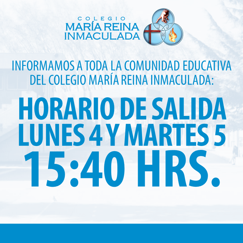 HORARIOS DE SALIDA LUNES 4 Y MARTES 5