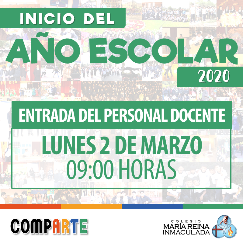 PERSONAL DOCENTE – INICIO DE AÑO LUNES 2 DE MARZO
