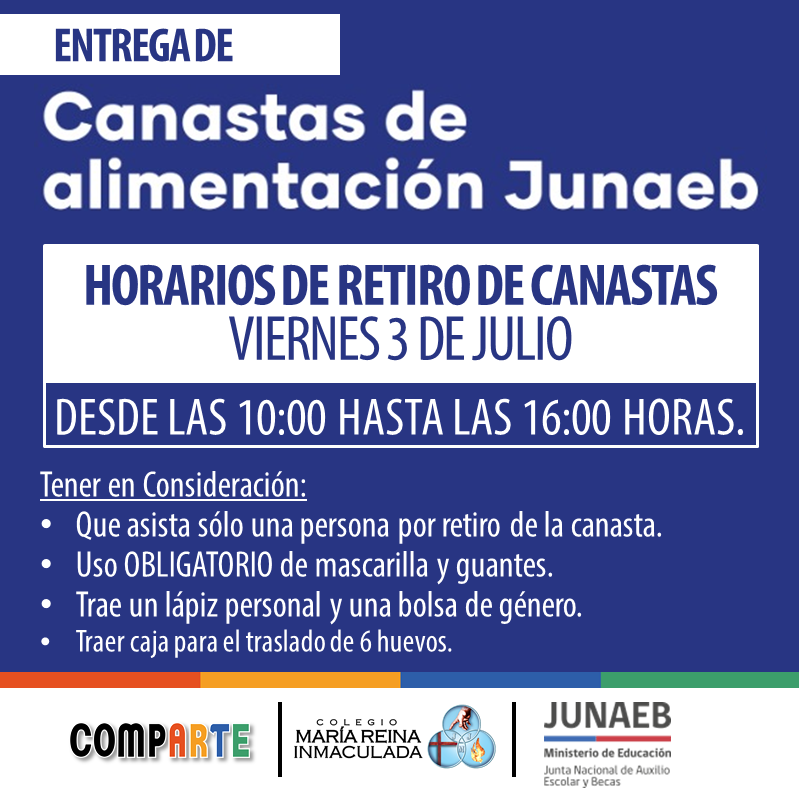 ENTREGA DE CANASTAS DE ALIMENTACIÓN JULIO