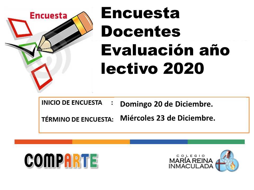 Encuesta Docentes Evaluación año lectivo 2020