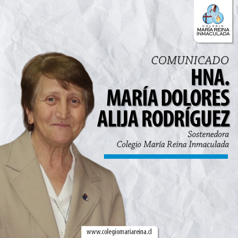 COMUNICADO HNA. MARÍA DOLORES ALIJA