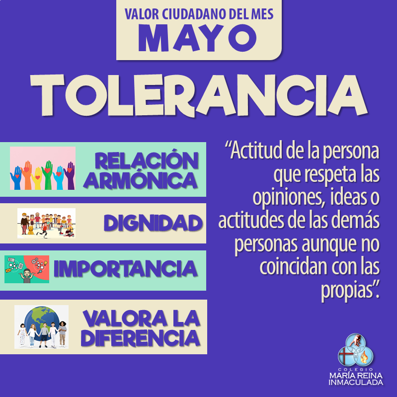 VALOR CIUDADANO DEL MES DE MAYO: TOLERANCIA