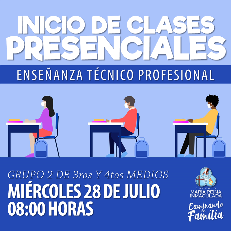 FECHA DE INICIO DE CLASES PRESENCIALES TÉCNICO PROFESIONAL