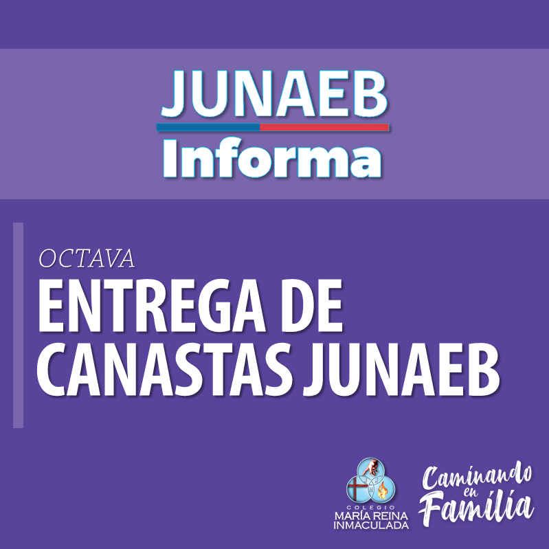 INFORMACIÓN 8va ENTREGA DE CANASTAS DE ALIMENTOS JUNAEB