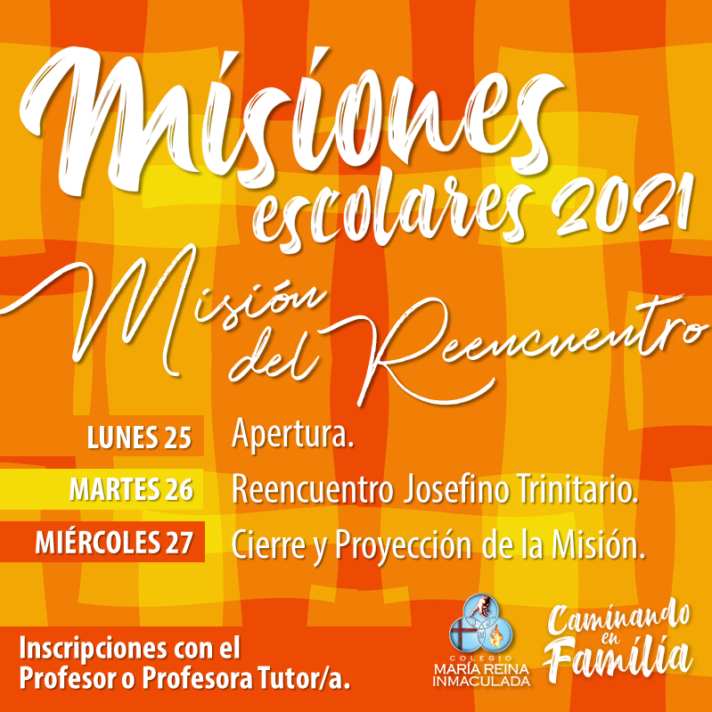 INVITACIÓN A PARTICIPAR DE LAS MISIONES ESCOLARES 2021