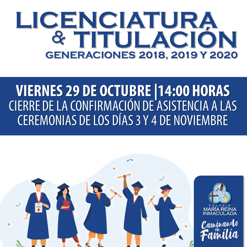 ÚLTIMO PLAZO PARA CONFIRMAR ASISTENCIA A LAS CEREMONIAS