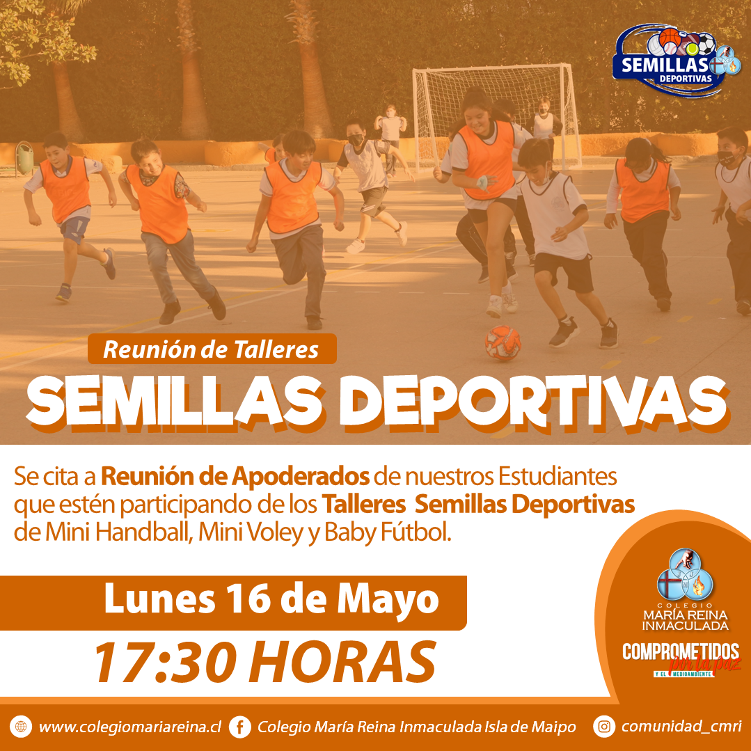 CITACIÓN A REUNIÓN DE APODERADOS DE TALLERES SEMILLAS DEPORTIVAS
