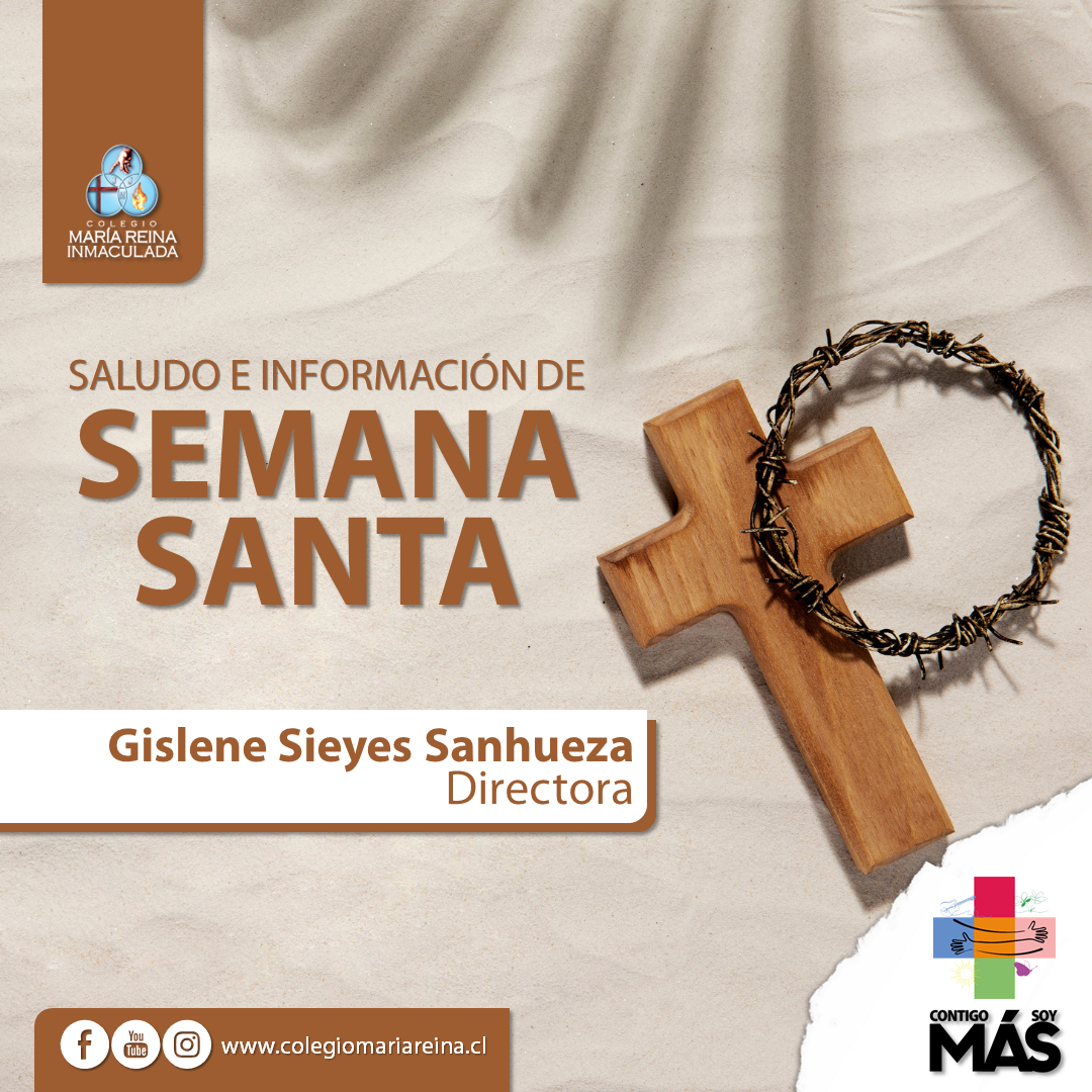 SALUDO E INFORMACIÓN DE ACTIVIDADES DE SEMANA SANTA 2023