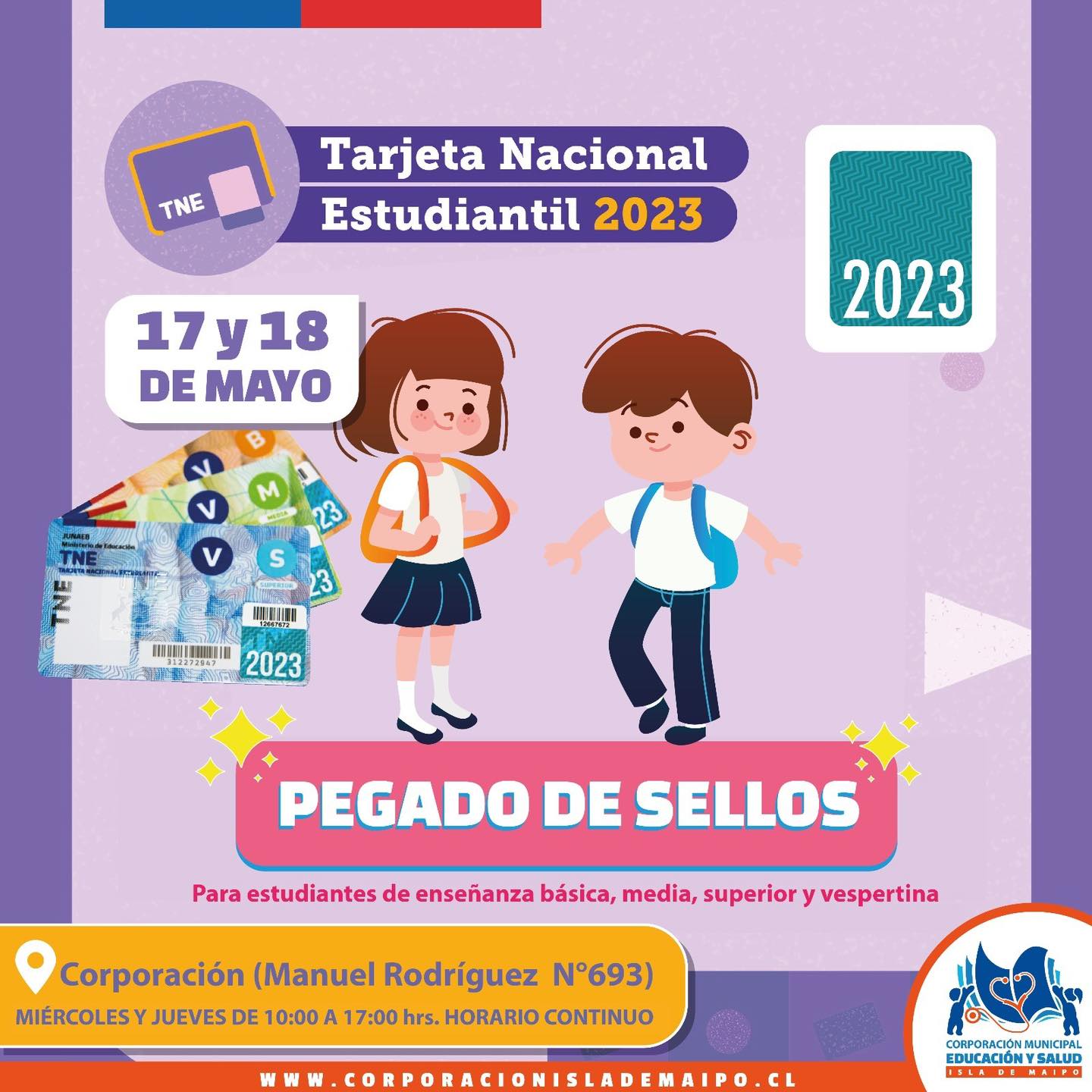 PEGADO DE SELLOS TNE 2023