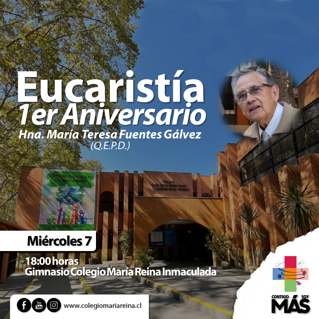 INVITACIÓN EUCARISTÍA 1er ANIVERSARIO HNA TERESA