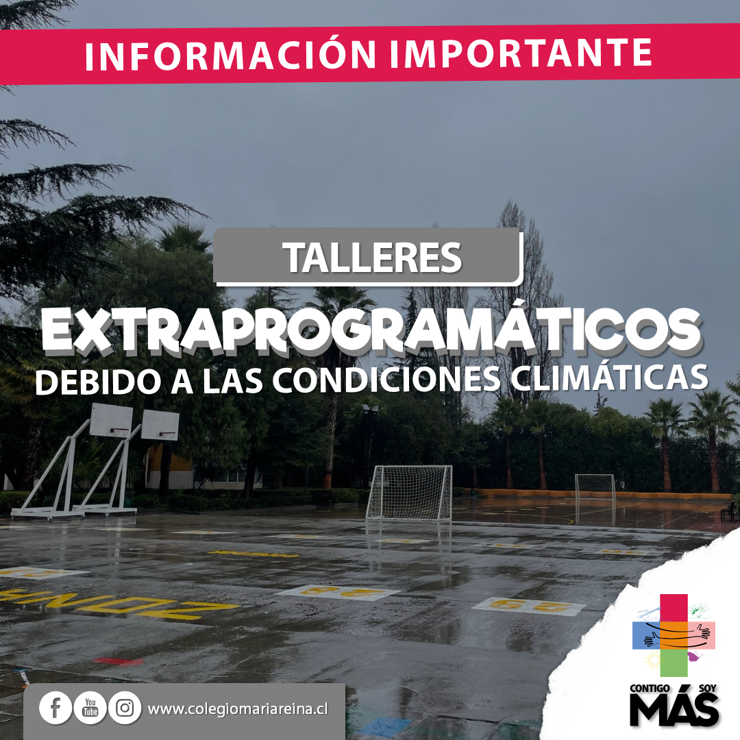 INFORMACIÓN IMPORTANTE SOBRE TALLERES EXTRAPROGRAMÁTICOS